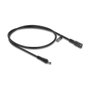 DeLOCK Cable de extensión DC 5,5 x 2,5 mm con bloqueo de bayoneta, 0,5 m, Negro