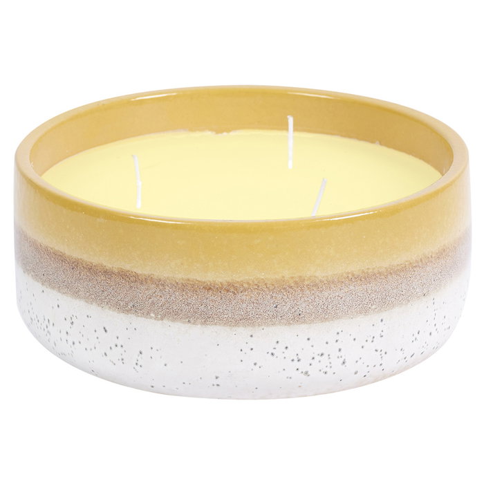 Home Deco Factory Vela Citronela 3 Mechas Antimoustique en Bol de Cerámica Home Deco Factory Vela Citronela 3 Mechas Antimoustique en Bol de Cerámica