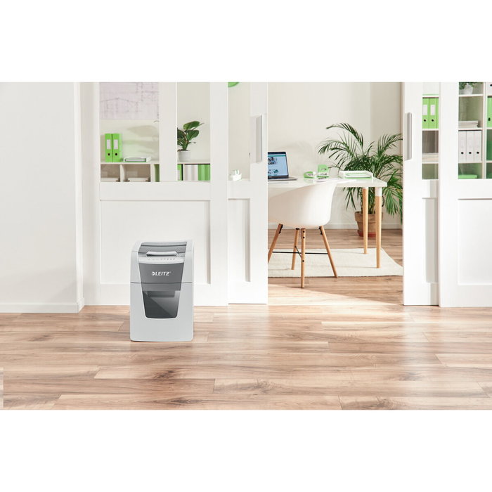 Leitz IQ 100 Autofeed P5 Blanca, Destructora de Documentos Nivel de Seguridad 5