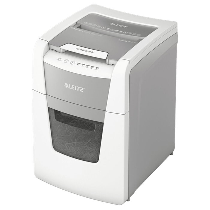 Leitz IQ 100 Autofeed P5 Blanca, Destructora de Documentos Nivel de Seguridad 5