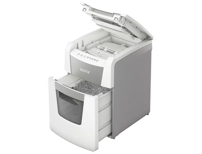 Leitz IQ 100 Autofeed P5 Destructora Automática de Papel para Pequeña Oficina, 100 Hojas, Nivel Seguridad P5, Blanca Leitz IQ 100 Autofeed P5 Destructora Automática de Papel para Pequeña Oficina, 100 Hojas, Nivel Seguridad P5, Blanca