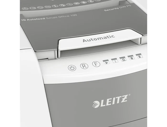Leitz IQ 100 Autofeed P5 Destructora Automática de Papel para Pequeña Oficina, 100 Hojas, Nivel Seguridad P5, Blanca Leitz IQ 100 Autofeed P5 Destructora Automática de Papel para Pequeña Oficina, 100 Hojas, Nivel Seguridad P5, Blanca