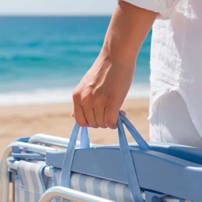 AKTIVE Silla de Playa Plegable ALU 48 AKTIVE Silla de Playa Plegable ALU 48