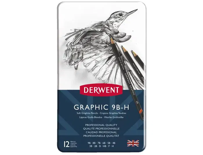 Derwent Lápices de Grafito Caja Metálica 12 Unidades Durezas Surtidas Derwent Lápices de Grafito Caja Metálica 12 Unidades Durezas Surtidas