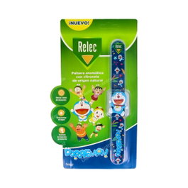 Relec Pulsera Antimosquitos Infantil Doraemon con Citronela - Resistente al Agua, Eficaz 1 Mes, Dermatológicamente Testeada, 1 Unidad