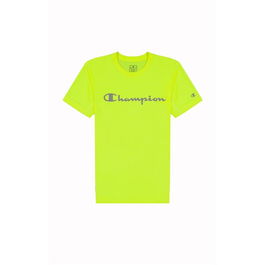 Camiseta de Manga Corta Hombre Champion Crewneck Verde limón