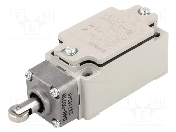 OMRON Interruptor de fin de carrera con roldana metálica Ø12,7mm 10A OMRON Interruptor de fin de carrera con roldana metálica Ø12,7mm 10A