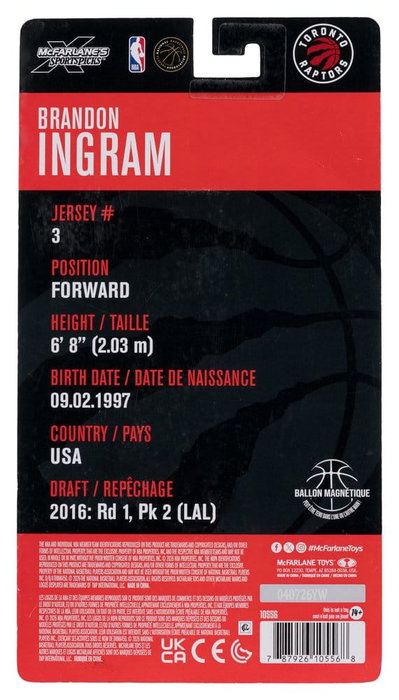 McFarlane Toys NBA SportsPicks Brandon Ingram (Toronto Raptors) 16 cm McFarlane Toys NBA SportsPicks Brandon Ingram (Toronto Raptors) 16 cm