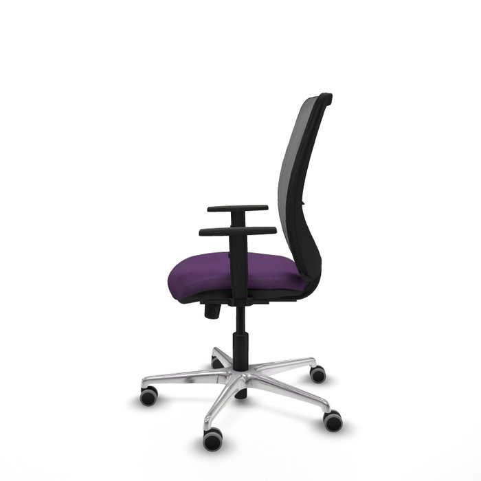 PIQUERAS Y CRESPO Silla de oficina Zulema con mecanismo Sincro, Morado y Gris