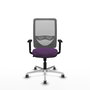 PIQUERAS Y CRESPO Silla de oficina Zulema con mecanismo Sincro, Morado y Gris