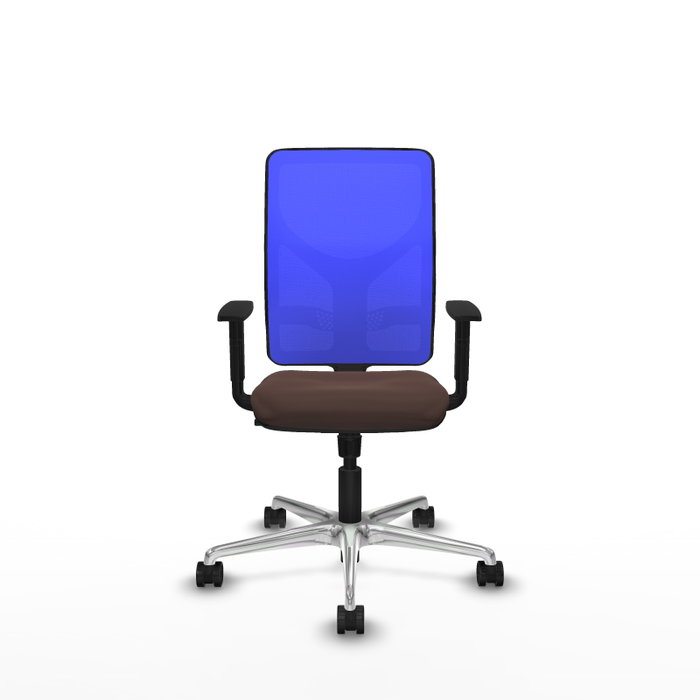 PIQUERAS Y CRESPO Silla de oficina Motilla con mecanismo Sincro, Marrón oscuro y Azul PIQUERAS Y CRESPO Silla de oficina Motilla con mecanismo Sincro, Marrón oscuro y Azul