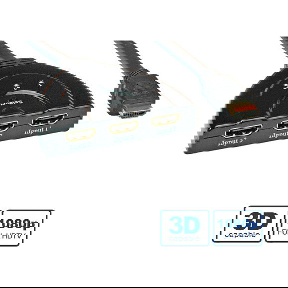 VALUE HDMI Switch 3-fach Automático para 3 Dispositivos