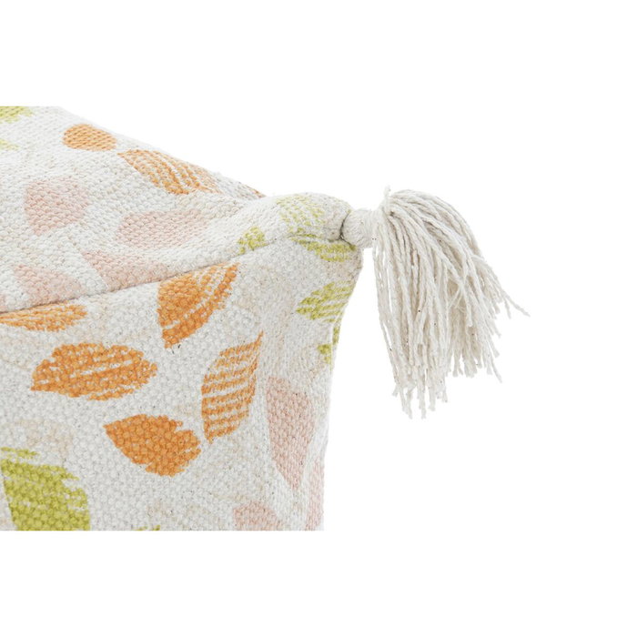 DKD Home Decor Cojín de Suelo de Algodón Diseño Hojas Multicolor y Beige DKD Home Decor Cojín de Suelo de Algodón Diseño Hojas Multicolor y Beige