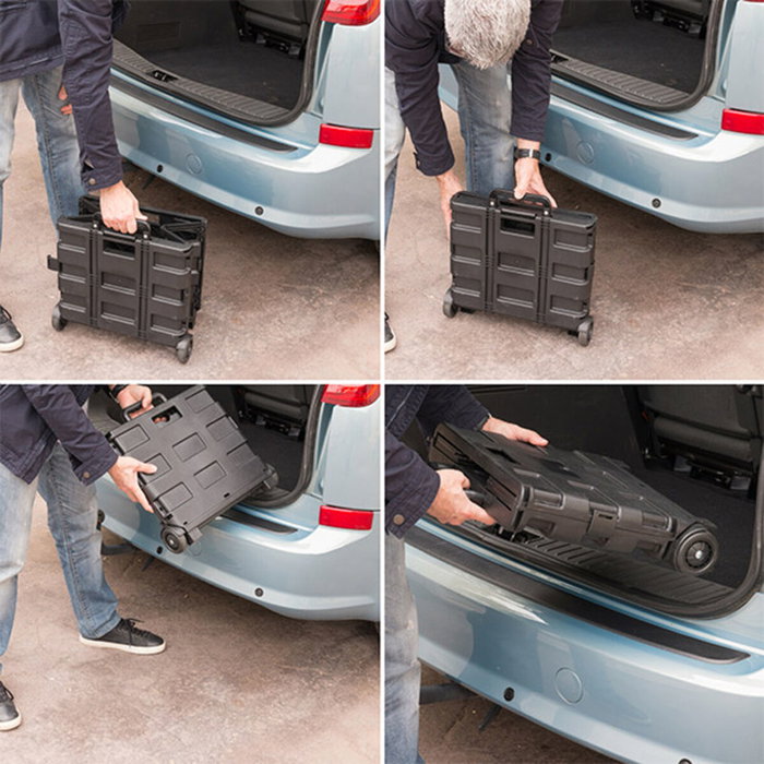 Briscoes Trolley plegable de aluminio Negro