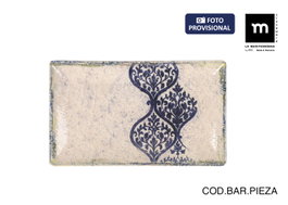 La Mediterranea Fuente Rectangular Rhombus Elite Brillo 25x15cm