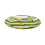 Home Deco Factory Bain De Soleil Plato Postre, Estampado Limones, Diámetro 20 cm