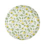 Home Deco Factory Bain De Soleil Plato Postre, Estampado Limones, Diámetro 20 cm