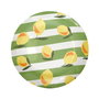 Home Deco Factory Bain De Soleil Plato Postre, Estampado Limones, Diámetro 20 cm