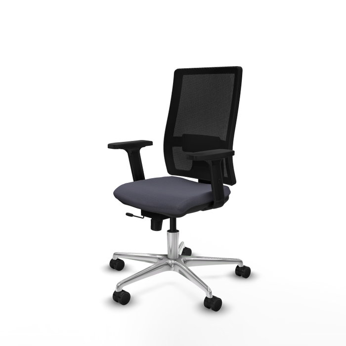 PIQUERAS Y CRESPO Silla de oficina Horna con mecanismo Sincro/Traslack Gris oscuro y Negro