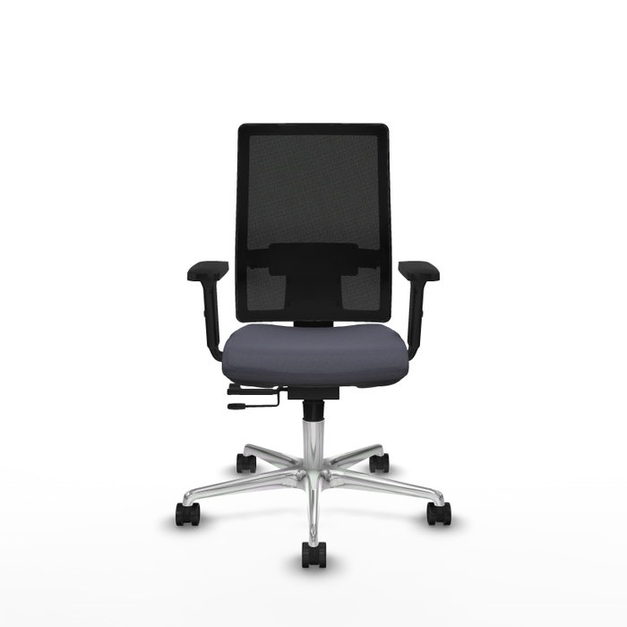 PIQUERAS Y CRESPO Silla de oficina Horna con mecanismo Sincro/Traslack Gris oscuro y Negro