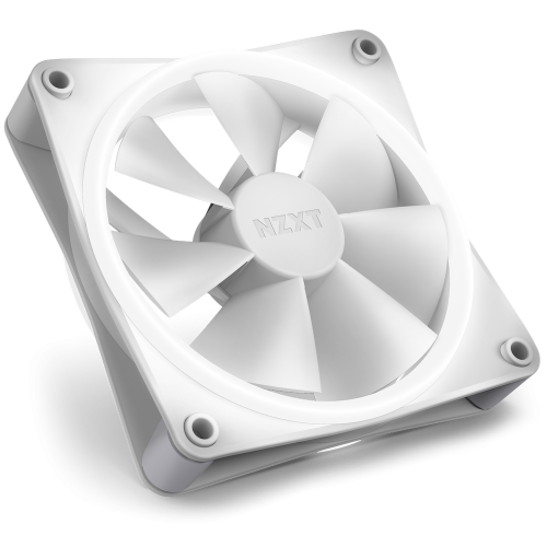 NZXT RF-D12TF-W1 F120 RGB Duo Ventilador 120 mm, Paquete de 3, Blanco, Flujo de Aire 59.1 CFM, 2000 RPM