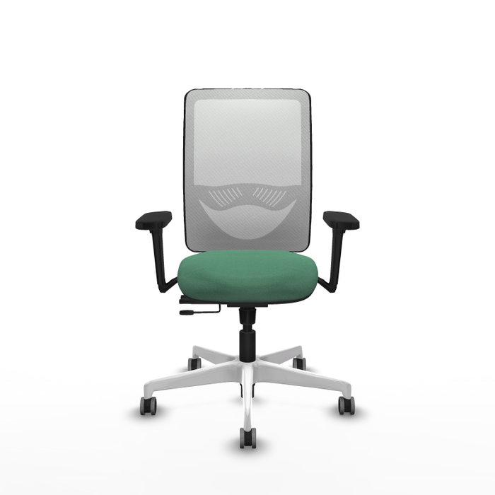 PIQUERAS Y CRESPO Silla de oficina Zulema con mecanismo Sincro/Traslack Verde esmeralda y Blanco PIQUERAS Y CRESPO Silla de oficina Zulema con mecanismo Sincro/Traslack Verde esmeralda y Blanco