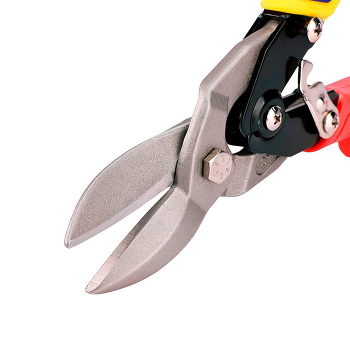 Workpro - Tijera para chapa corte recto 250 mm, Acero Cromo-Molibdeno, Corte hasta 1.2 mm chapa / 0.8 mm acero inoxidable, Mango tri-material, para vinilo plástico goma Workpro - Tijera para chapa corte recto 250 mm, Acero Cromo-Molibdeno, Corte hasta 1.2 mm chapa / 0.8 mm acero inoxidable, Mango tri-material, para vinilo plástico goma