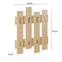 Hanah Home Perchero Colgante Oak de Tablero de Partículas Melaminizado, 64x79x4 cm
