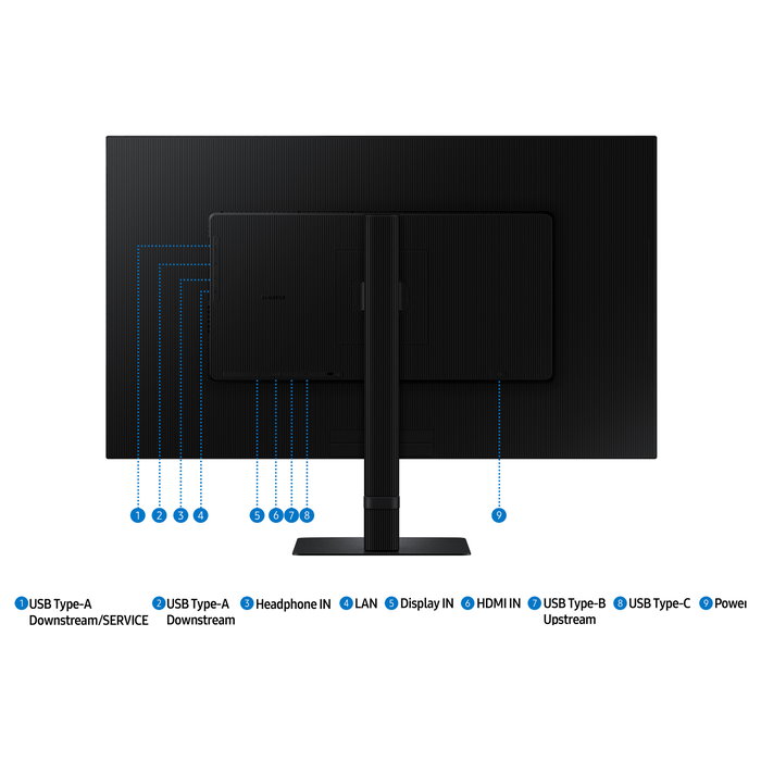Samsung ViewFinity S8 S80UD Series S32D800UBU - Monitor LED IPS Profesional 32" (81.3 cm) 4K Ultra HD 3840 x 2160, HDR10, USB-C 90W, Altavoz, VESA