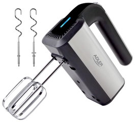 Adler Batidora amasadora de mano AD4225 Inox y negra 800 W
