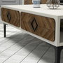Hanah Home Samba - Mueble de Salón Completo Nogal y Crema