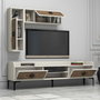 Hanah Home Samba - Mueble de Salón Completo Nogal y Crema