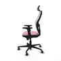 PIQUERAS Y CRESPO Silla de oficina Jorquera Rosa y Blanca