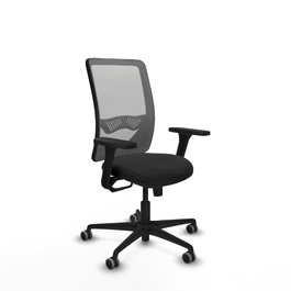 PIQUERAS Y CRESPO Silla de oficina Zulema con mecanismo Sincro, Negro y Gris