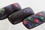 DKD Home Decor Funda para Gafas Peacock Glam Negro Multicolor 7 x 5.5 x 16 cm (12 Unidades)