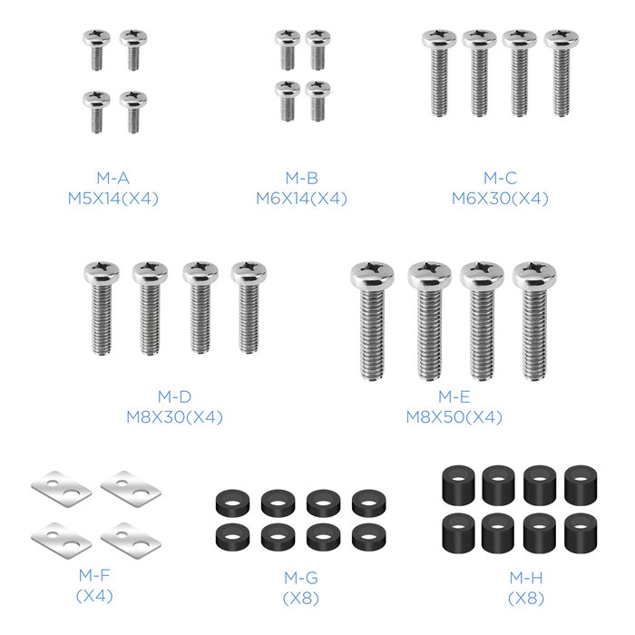 Tooq Soporte Techo LPCE1170TSLI para Pantallas de 37" a 70", Carga Máxima 50 kg, Negro