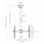 Tooq Soporte de Techo LPCE1170TSLI-B para TV de 37-70 pulgadas, Negro