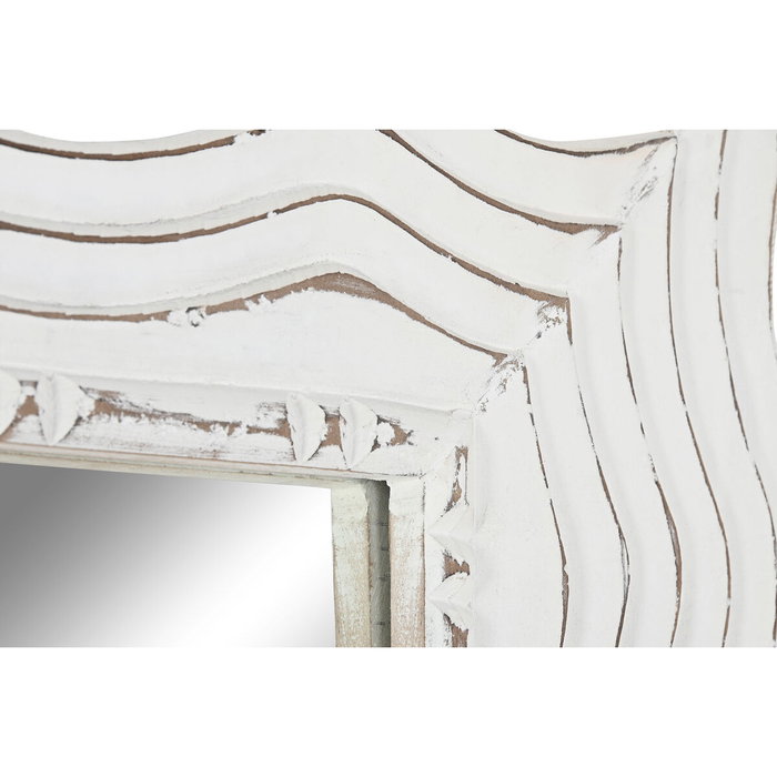 DKD Home Decor Espejo Mango Cristal Decape Blanco 89x178 cm