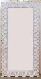 DKD Home Decor Espejo Mango Cristal Decape Blanco 89x178 cm