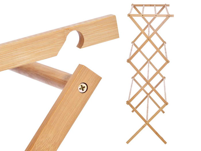 Kipit Tendedero Bambú Natural 74 x 8 x 50 cm (Set de 4)