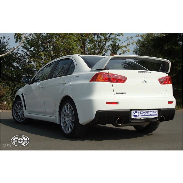 Fox Mitsubishi Lancer Evolution X Silencioso Trasero Transversal Exit Right Homologado ECE - Referencia FXMI143003-349