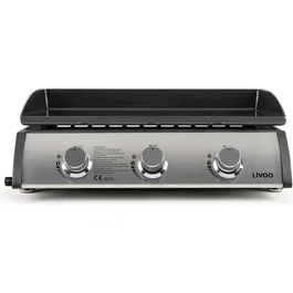 Livoo - Plancha de Gas 3 Fuegos 61 x 38 cm, LIV3523930102677