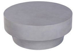 DKD Home Decor Mesa de Centro de Hormigón Gris 91x91x38 cm