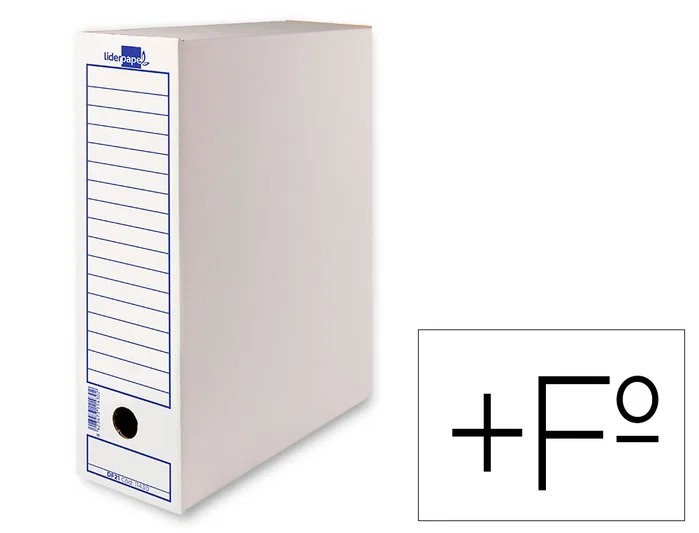 Liderpapel Caja de archivo definitivo Folio prolongado Blanco Liderpapel Caja de archivo definitivo Folio prolongado Blanco