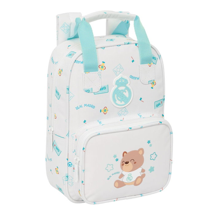 Safta Mochila Infantil Real Madrid Blanca con Asas 28x20x8cm