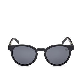 Timberland Gafas de Sol TB9323 02D Redondas Polarizadas Hombre Negro Mate Cristal Gris Humo 145 mm