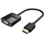 Vention Conversor HDMI Macho a VGA Hembra y Jack 3.5 mm, 15cm, Negro