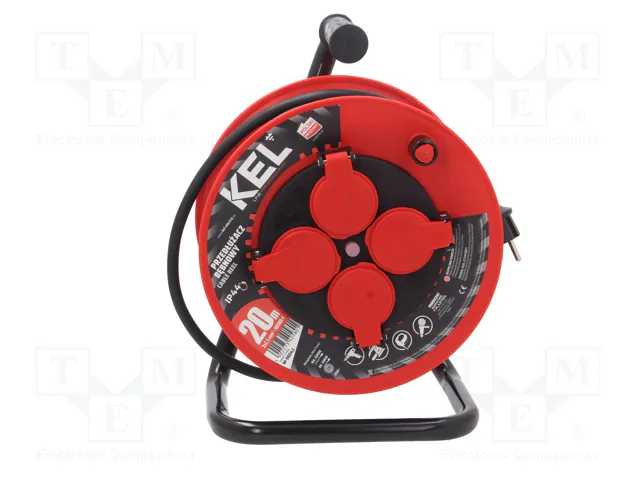 KEL Prolongador de alimentación H05RR-F 3G2,5mm2 20m Negro