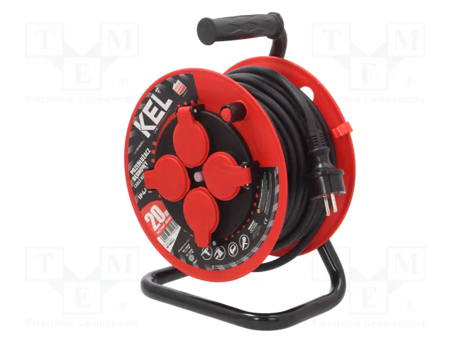 KEL Prolongador de alimentación H05RR-F 3G2,5mm2 20m Negro