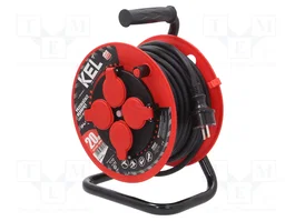 KEL Prolongador de alimentación H05RR-F 3G2,5mm2 20m Negro